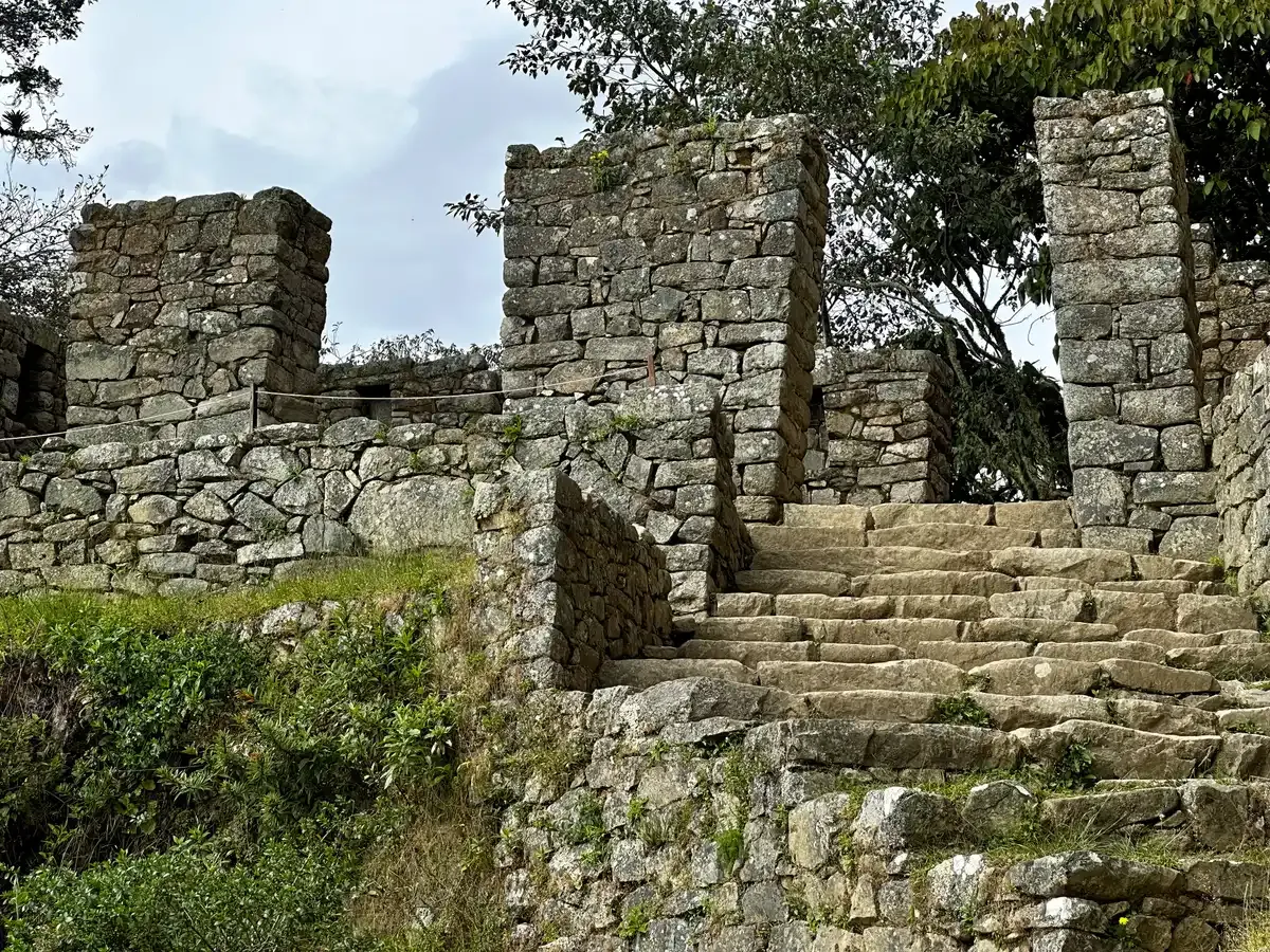 The stone walls and steps of the Sun Gate, Inti Punku, on the short Inca Trail
